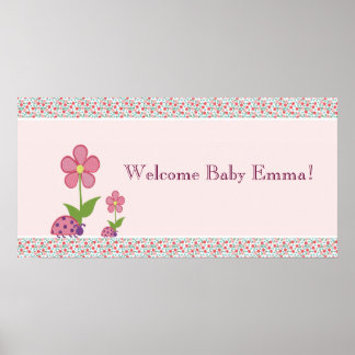 Póster Bandera de bienvenida para baby shower de mariquit