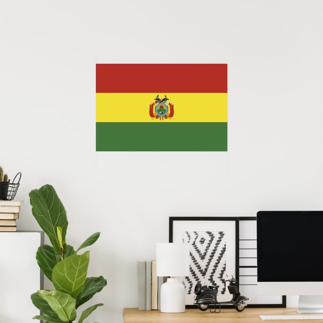 Póster Bandera de Bolivia (Oficina en casa)