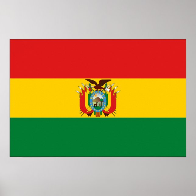 Póster Bandera de Bolivia (Frente)