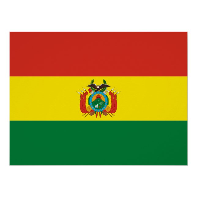 Póster Bandera de Bolivia Patriótica (Anverso)