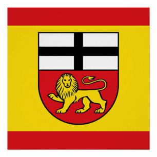 Póster bandera de Bonn ciudad de Alemania símbolo emblema