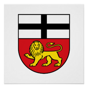 Póster bandera de Bonn ciudad de alemania símbolo emblema