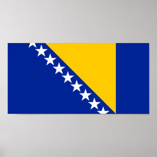 Póster Bandera de Bosnia y Herzegovina