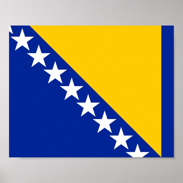 Póster Bandera de Bosnia y Herzegovina