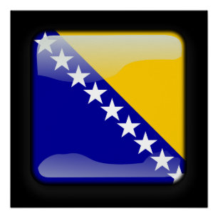 Póster Bandera de Bosnia y Herzegovina