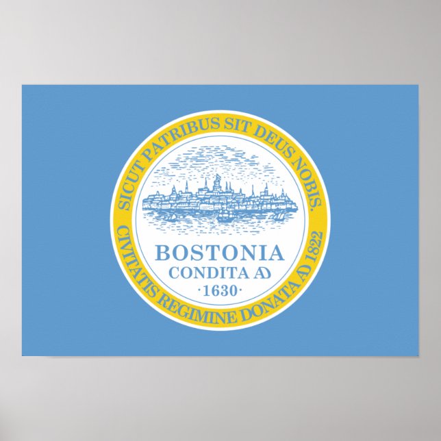 Póster Bandera de Boston (Frente)