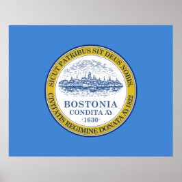 Póster Bandera de Boston (Massachusetts)