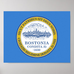 Póster Bandera de Boston, Poster de Massachusetts