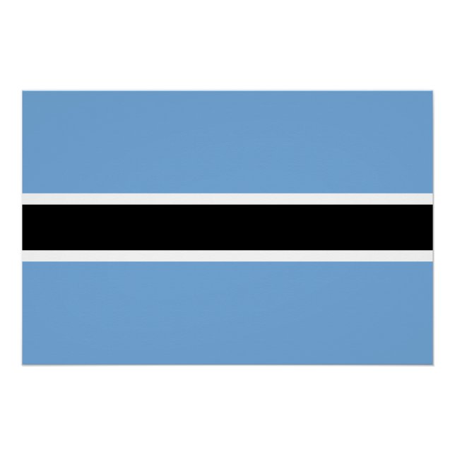 Póster Bandera de Botsuana Patriótica (Anverso)