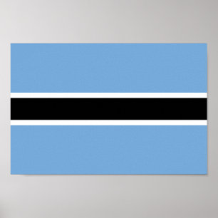 Póster Bandera de Botsuana Patriótica