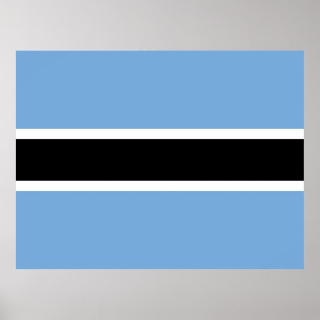 Póster Bandera de Botswana (Frente)
