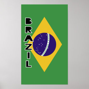 Póster Bandera de Brasil