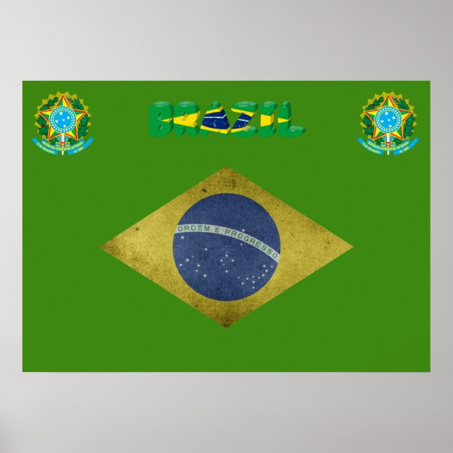 Póster Bandera de Brasil (Frente)