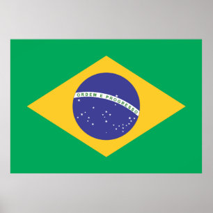 Póster Bandera de Brasil