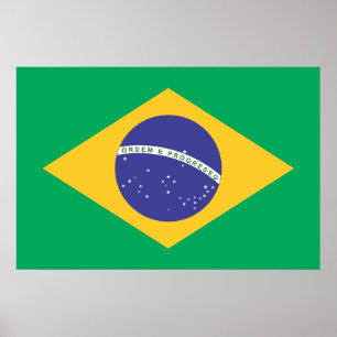 Póster bandera de Brasil