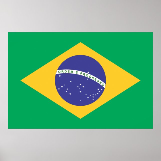 Póster bandera de Brasil (Frente)
