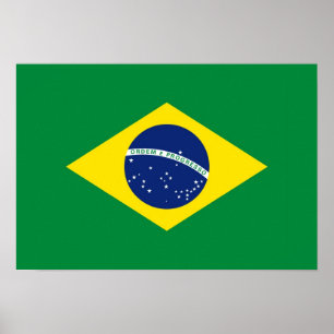 Póster Bandera de Brasil