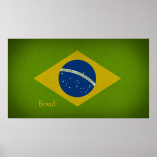 Póster Bandera de Brasil