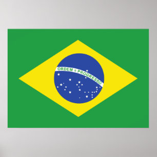 Póster Bandera de Brasil