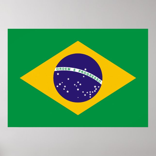 Póster Bandera de Brasil Bandeira do Brasil (Frente)