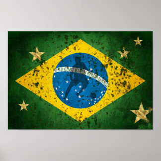 Póster Bandera de Brasil para deportes de fútbol brasileñ