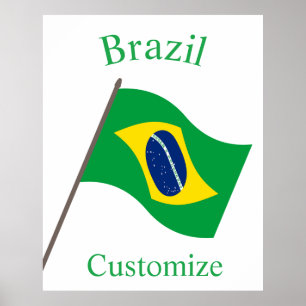Póster Bandera de Brasil Thunder_Cove