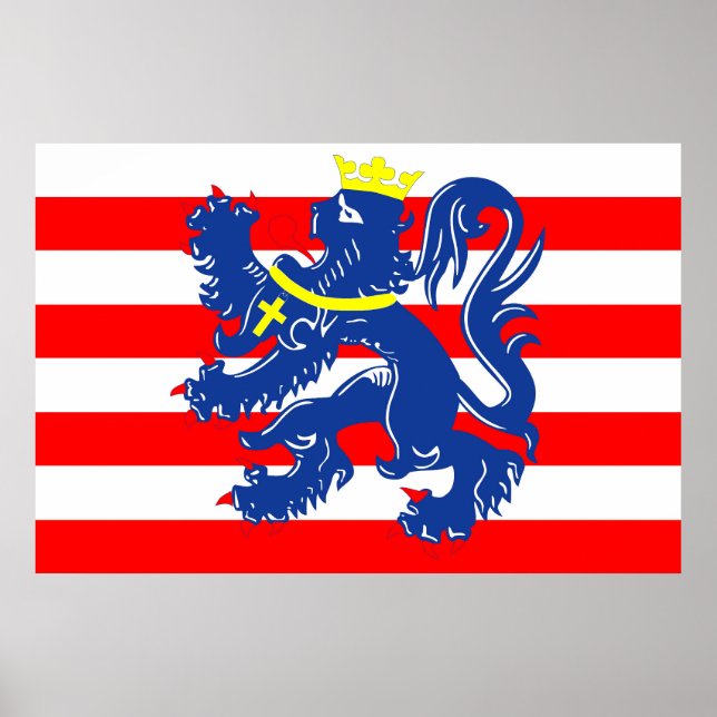 Póster Bandera de Brujas símbolo de Bélgica (Frente)
