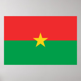 Póster Bandera de Burkina Faso