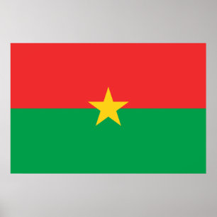 Póster Bandera de Burkina Faso