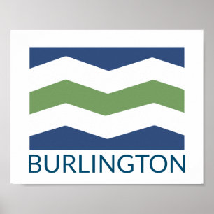 Póster Bandera de Burlington, Vermont
