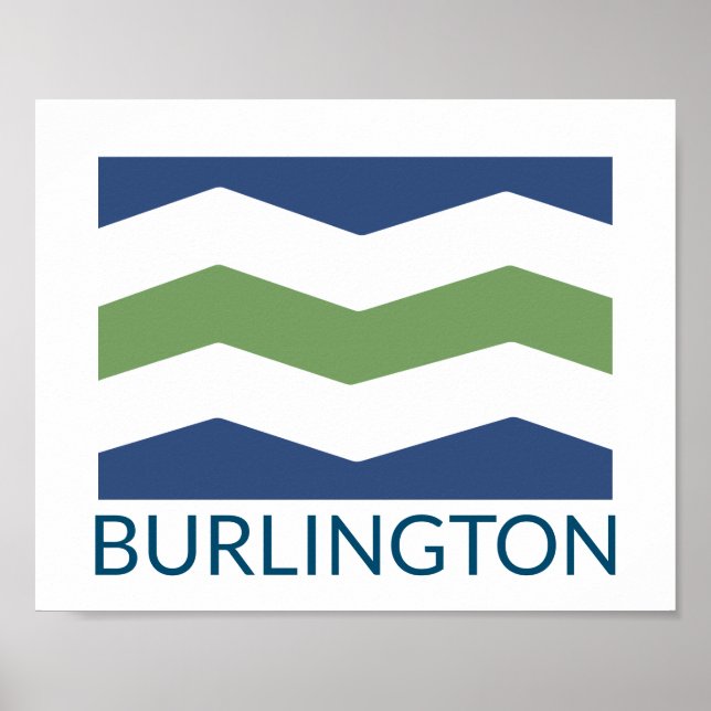 Póster Bandera de Burlington, Vermont (Frente)