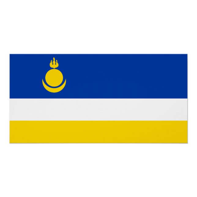Póster Bandera de Buryatia Patriótica (Anverso)