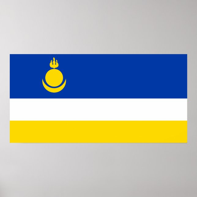 Póster Bandera de Buryatia Patriótica (Frente)