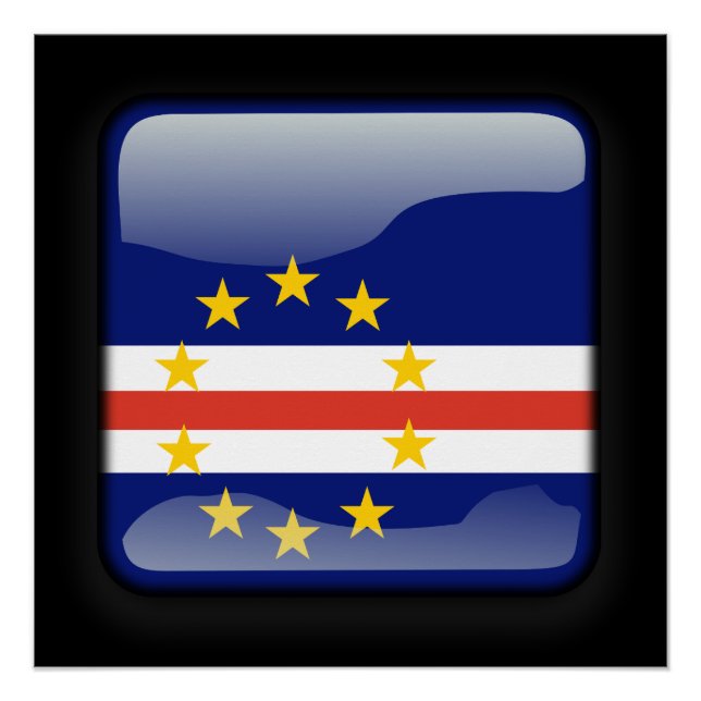 Póster Bandera de Cabo Verde (Anverso)