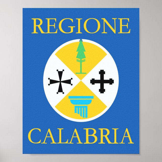 Póster Bandera de Calabria (Frente)