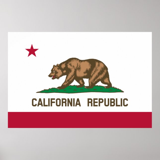 Póster Bandera de California (Frente)