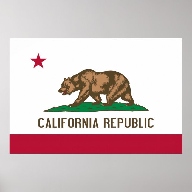 Póster Bandera de California (Frente)