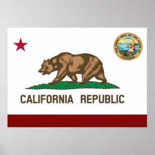 Póster Bandera de California