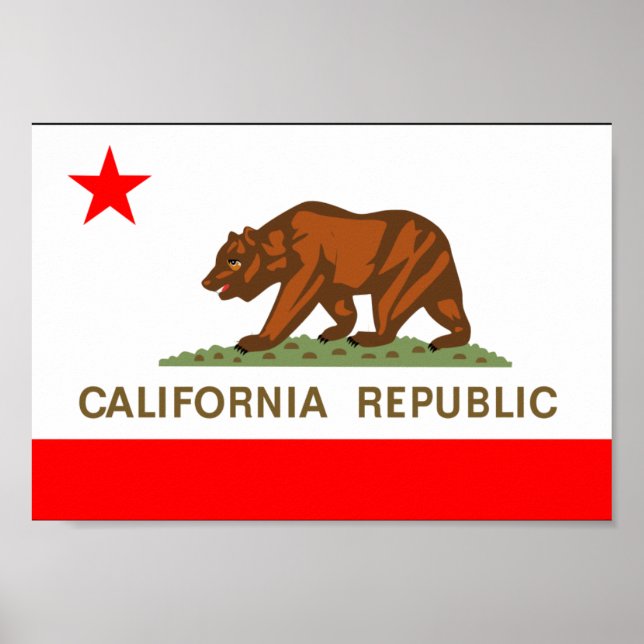 Póster Bandera de California (Frente)