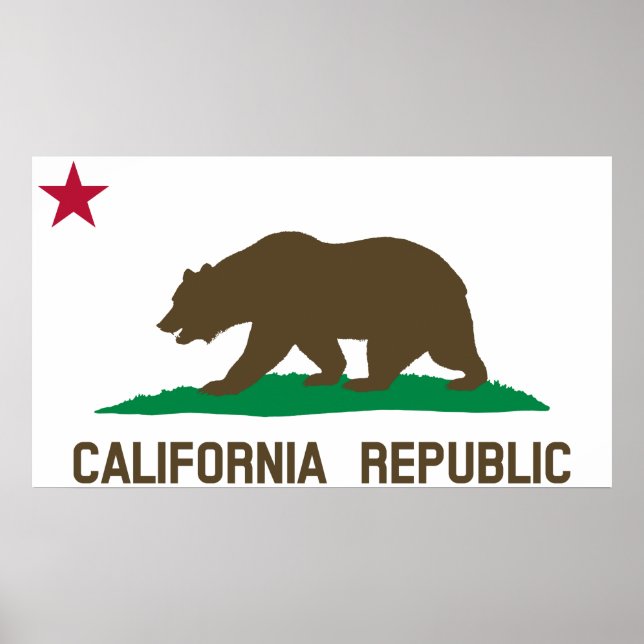 Póster Bandera de California (Frente)