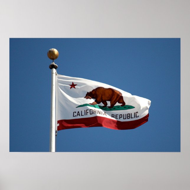 Póster bandera de California (Frente)