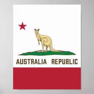 Póster Bandera de California de Australia