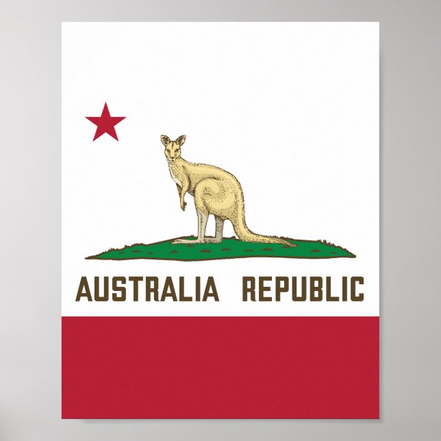 Póster Bandera de California de Australia (Frente)