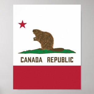 Póster Bandera de California en Canadá