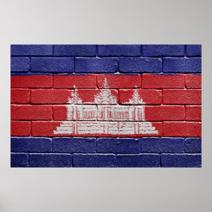 Póster Bandera de Camboya