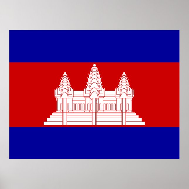 Póster Bandera de Camboya (Frente)