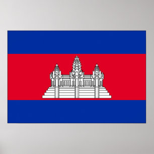 Póster Bandera de Camboya