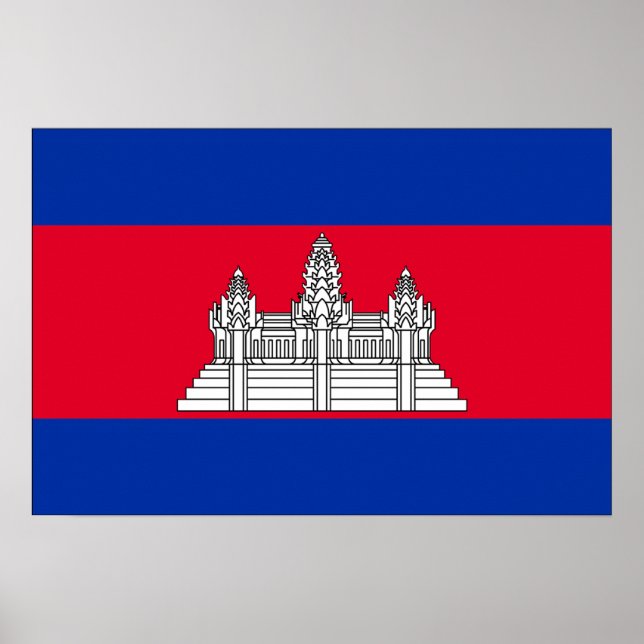 Póster Bandera de Camboya (Frente)