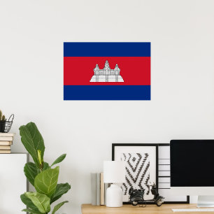 Póster Bandera de Camboya