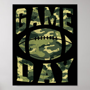 Póster Bandera de camuflaje del día del juego Footll Game